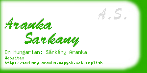 aranka sarkany business card