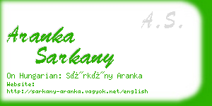 aranka sarkany business card